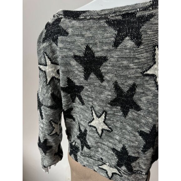 Starry Splendid Womens Sweater Large Cotton & Polyester Black/White Knit - Picture 2 of 16